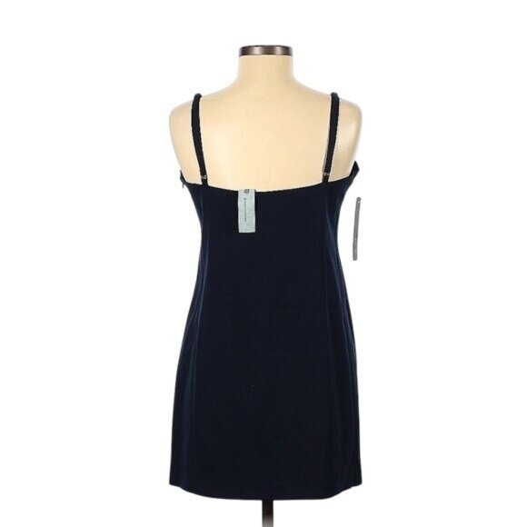 Anthropologie x Mare Mare Cut Out Shift Mini Dress Navy Med Petite NWT - Picture 3 of 6
